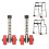 Walker Wheel Leg 6 Gear Height Adjustment Stainless Steel Plastic Rollator Replacement Wheels Walker 1
