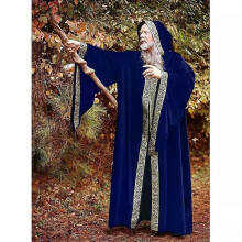 Unisex Halloween Costume Medieval Cape Cloak Adult Hooded Death Vampire Wizard Monk Witch Costume Priest