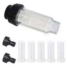 Filtre à eau pour tuyau d'arrosage 3/4 pouces Préfiltre à eau Ensemble de filtre à eau avec 5 inserts
