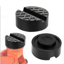 Soporte de gato para elevación de coche, almohadilla de goma negra, ranurada, adaptador de riel de marco