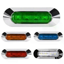 Feu de gabarit latéral étanche à 4 LED pour voiture, camion, remorque, camion, 12 V-24 V, lumière rouge/blanc/jaune/bleu/vert