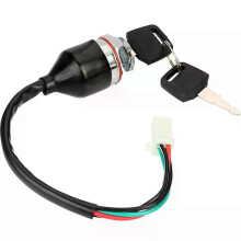 Interruttore a chiave di accensione impermeabile con 2 chiavi e 4 pin, connettore a blocco per ATV,