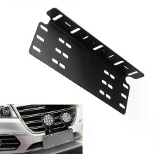Support de plaque d'immatriculation universel en alliage d'aluminium pour pare-chocs avant, barre lumineuse