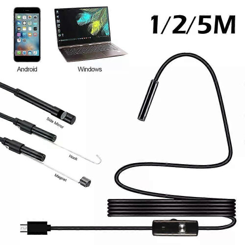 USB Endoscope 2m USB Endoscope IP67 Vedenpitävä Android Borescope HD Coms Camera Industrial Borescope