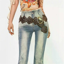 Cinturón ancho estilo bohemio UYEE Y2k para mujer, estilo vintage, de cuero concho, estilo occidental,