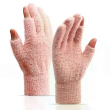 Winter Wärme Fingerlose Handschuhe Nerz Pelz Gestrickte Handschuhe Schiebe Bildschirm Im Freien Wärme