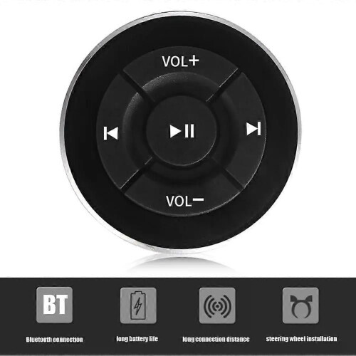 Pulsanti multimediali per volante per auto compatibili con Bluetooth wireless, telecomando per auto