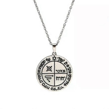 Collana in acciaio inossidabile VASSAGO con pendente del terzo pentacolo di Giove con sigillo talismano