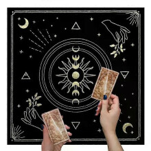 Samt Tarot Karte Tischdecke Wahrsagerei Altar Tuch Brettspiel Vermögen Astrologie Oracle Karte Pad