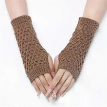Frauen Lange Fingerlose Handschuhe Winter Fäustling Gestrickte Wärmer Arm Ärmel Dünne Casual Weiche