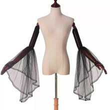 Guanti da braccio in rete da donna per accessori da festa, braccialetti vintage punk gotici, copribraccia