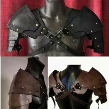 Viking Age PU Leather Medieval Warrior Shoulder Armor Armor Shoulder Armor Costume Play Props Show Decoration