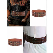 Cinturón renacentista vikingo, cinturón ancho celta de cuero para hombre, cinturón medieval, guerrero