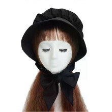 Vintage Bonnet Hat For Women MOP Headpiece White Black Victorian Maid Cosplay Costume Accessories