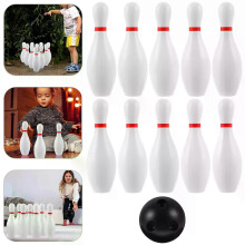Set di giocattoli da bowling per bambini in legno per giochi interattivi per lo sviluppo dell'intelligenza