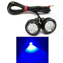 Y1UB Phare LED universel Eagle Eye LED 23 mm 4014 12SMD lentille feux de jour pour voiture