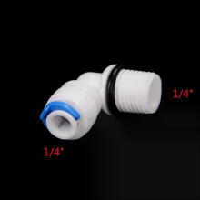 ZLinKJ Lot de 5 connecteurs pour système d'aquarium à osmose inverse, filetage mâle 1/4" - OD 1/4"