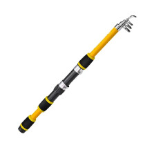 Spinning Rod, Short Telescopic Section Sea Fishing Rod, Portable Ocean Boat Pole, Yellow Sea Pole, Outdoor Fishing