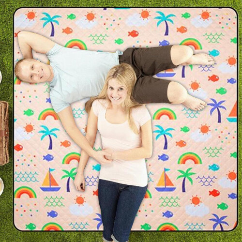 Picnic Blanket Waterproof Foldable Extra Large 78x78 Inch Thick Portable Mat for Spring and Summer Camping 1