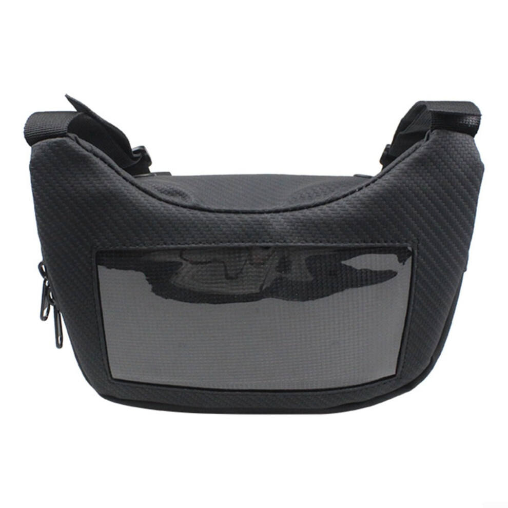 Motorcycle Front Bag Universal Fit Waterproof Handlebar Storage Bag With Touchscreen Window 6947110889115