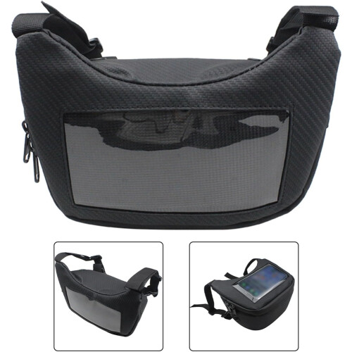 Motorcycle Front Bag Universal Fit Waterproof Handlebar Storage Bag With Touchscreen Window 1