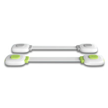 (Grey) Baby Bi-Directional Switch Safety Lock Adjustable Strap Cabinet Drawer Locker