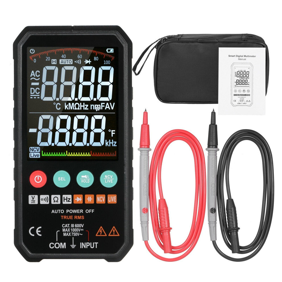(Standard) Super Slim Palm Size 3.3-inch LCD Digital Multimeter 6000 Counts True RMS Universal Meter-image-OPC-PJFDG2X-NEW
