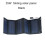 (Black) Solar Panel Foldable USB 5V Monocrystal Solar Cell Waterproof Charger Outdoor solar panel phone charge camping 8
