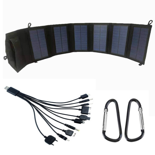 Foldable USB Solar Panel Solar Cell Portable Folding Waterproof Solar Panel folded Outdoor Mobile Power Battery Charger 1