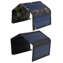 (Black) Black/Camouflage 10W Foldable Solar Panel
