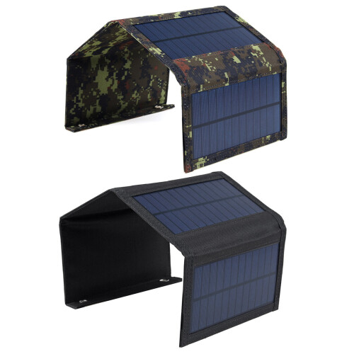 (Black) Black/Camouflage 10W Foldable Solar Panel