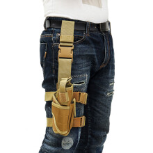 (Sand color) Nylon Leg Bag Motorcycle Cycling Belt Storage Bag Tactical Military Waist Pack
