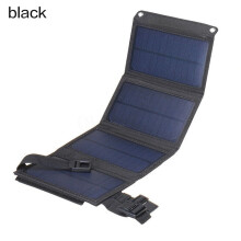 (Black) USB Foldable Solar Panel portable Flexible Small Waterproof 5V Folding Solar Panels Cells For mobile phone Battery Charger
