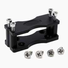 (Black) Black/Red CNC Aluminium Alloy Steering Gear Bracket