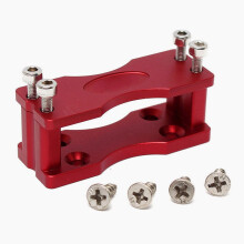 (Red) Black/Red CNC Aluminium Alloy Steering Gear Bracket