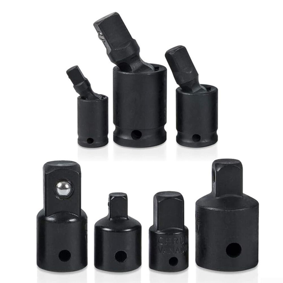 7 Piece Socket Adapter Set With Key Joints, Reducing Adapters, Converter Adapter Set, 60Hrc Ratchet 6947110889504