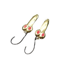 (Gold) 5 Pcs Metal Fishing Lure Sequins Fishing Hook Outdoor Portable Fishing Tool