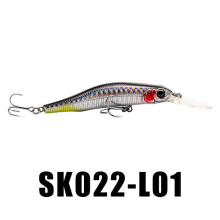 (Silver) 1PC 9g 80mm 0-1.5m Depth Minnow Fishing Lure BKK Hooks Fishing Hard Baits