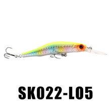 (Colorful) 1PC 9g 80mm 0-1.5m Depth Minnow Fishing Lure BKK Hooks Fishing Hard Baits