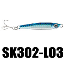 (L03) 1PC 21g 65mm Jigging Fishing Lure Metal Sinking Spoon Fishing Baits 3D Eyes