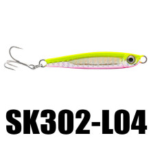 (L04) 1PC 21g 65mm Jigging Fishing Lure Metal Sinking Spoon Fishing Baits 3D Eyes