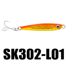 (L01) 1PC 21g 65mm Jigging Fishing Lure Metal Sinking Spoon Fishing Baits 3D Eyes