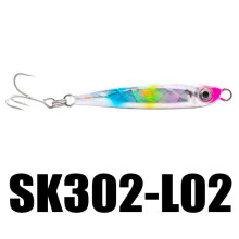 (L02) 1PC 21g 65mm Jigging Fishing Lure Metal Sinking Spoon Fishing Baits 3D Eyes