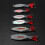 (Style 4) Silver Angled Miter Iron Copper Metal Sequins Lure Lure 8