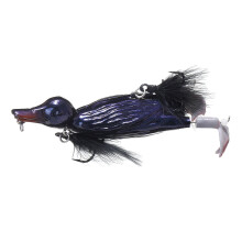 (#4) 3D water Fishing Lure Duck Floating Treble Hooks For Bass/Pike/Catfish /Musky
