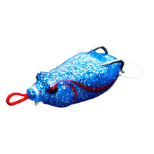 (Blue) 5cm Trout Fishing Lure Tassels Hooks Lures Soft Bass Baits Fishing Tackle