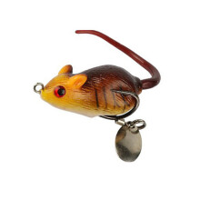 (6) 5cm 10.5g 3D Eyes Soft Mouse Bait Bells Sound Fishing Lure Frog Silicon Artificial Bait