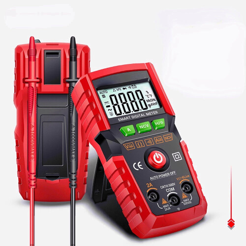 (Black) Mini Digital Multimeter 4000 Count AC/DC Electrical Instruments Tester Professional Meter