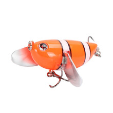 (F) 6cm/12.6g 8Colors ABS Fishing Lure Treble Hook Topwater Fishing Bait