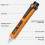 (Black) Non Contact Electrical Tester Pen Digital AC/DC Voltage Detector 12-1000V Current 6